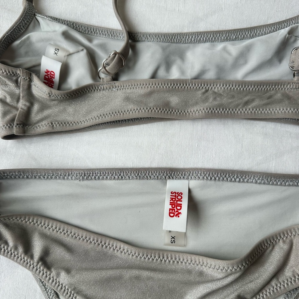 Solid & Striped Metallic Bikini - image 3